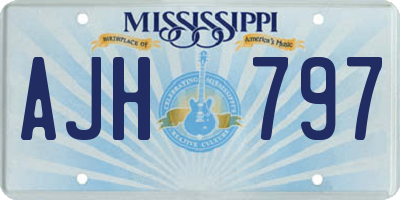 MS license plate AJH797