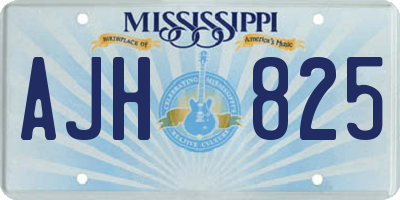 MS license plate AJH825