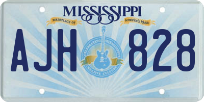 MS license plate AJH828