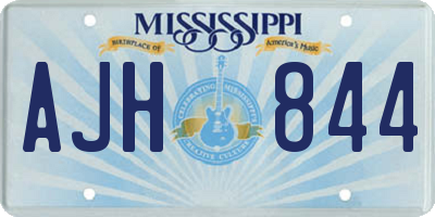 MS license plate AJH844