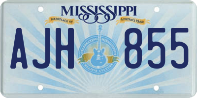 MS license plate AJH855
