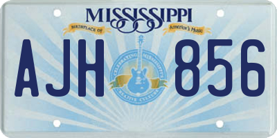 MS license plate AJH856