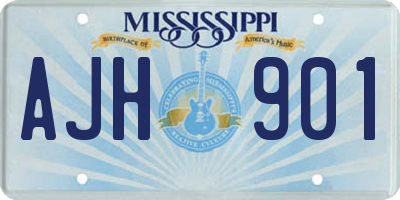 MS license plate AJH901