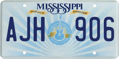 MS license plate AJH906