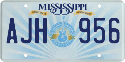 MS license plate AJH956