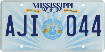 MS license plate AJI044