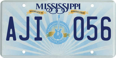 MS license plate AJI056