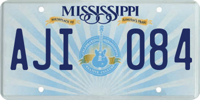 MS license plate AJI084