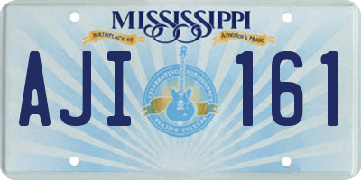 MS license plate AJI161