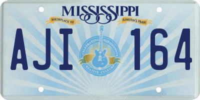 MS license plate AJI164