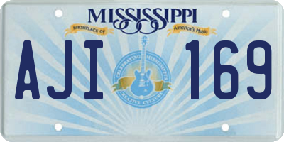 MS license plate AJI169