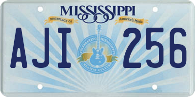MS license plate AJI256