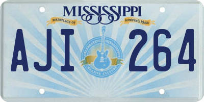 MS license plate AJI264