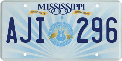 MS license plate AJI296