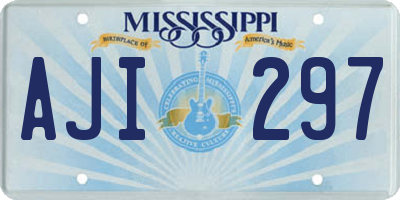 MS license plate AJI297