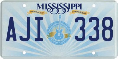MS license plate AJI338