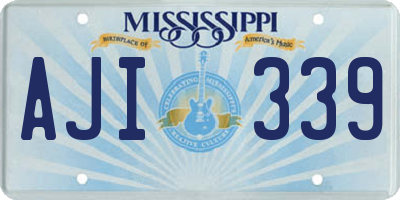 MS license plate AJI339