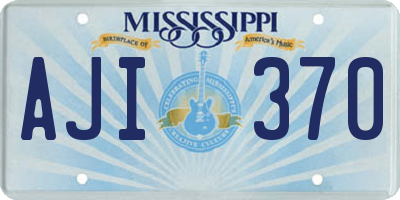 MS license plate AJI370