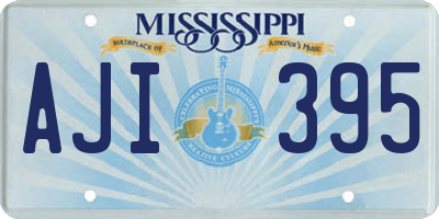 MS license plate AJI395