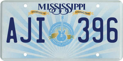MS license plate AJI396
