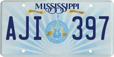 MS license plate AJI397