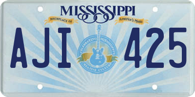 MS license plate AJI425