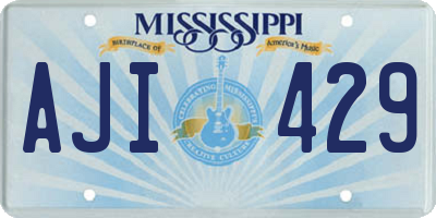 MS license plate AJI429