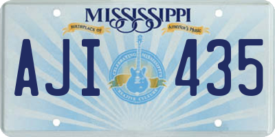MS license plate AJI435