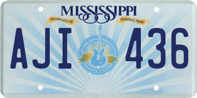 MS license plate AJI436