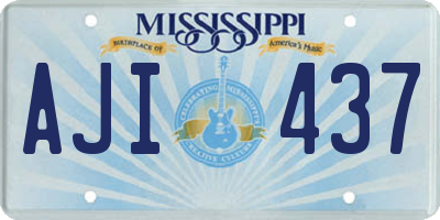 MS license plate AJI437