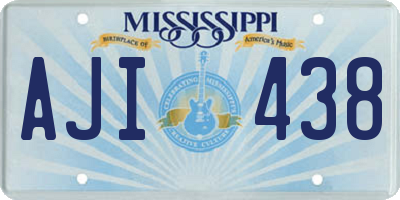 MS license plate AJI438