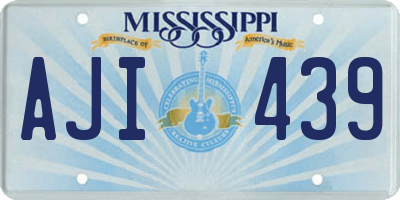 MS license plate AJI439