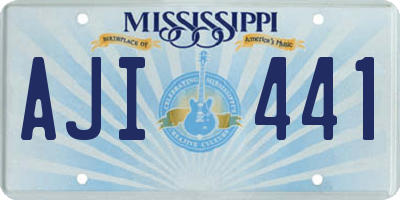 MS license plate AJI441
