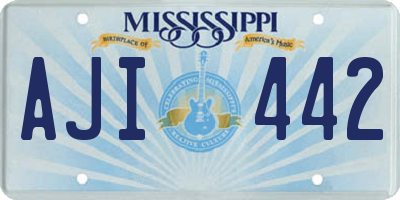 MS license plate AJI442