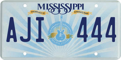 MS license plate AJI444