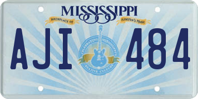 MS license plate AJI484