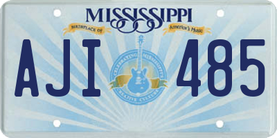 MS license plate AJI485