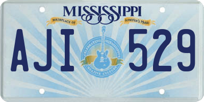 MS license plate AJI529