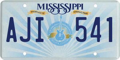 MS license plate AJI541