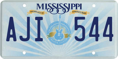 MS license plate AJI544