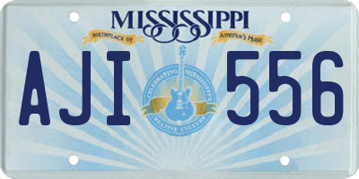 MS license plate AJI556