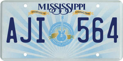 MS license plate AJI564