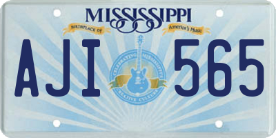 MS license plate AJI565