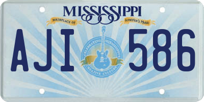MS license plate AJI586