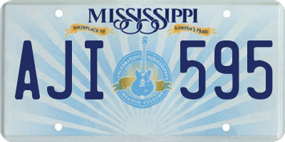 MS license plate AJI595