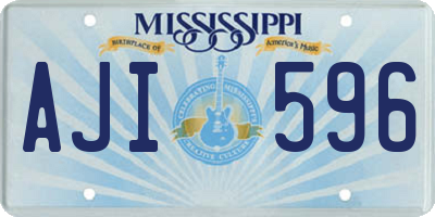 MS license plate AJI596