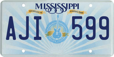 MS license plate AJI599
