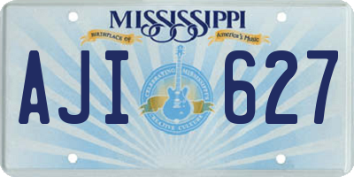 MS license plate AJI627