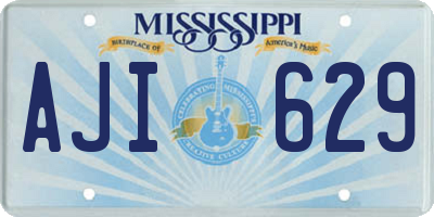 MS license plate AJI629