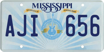 MS license plate AJI656
